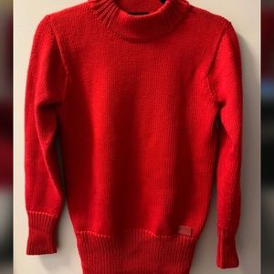 ‘Coach’ red knit sweater